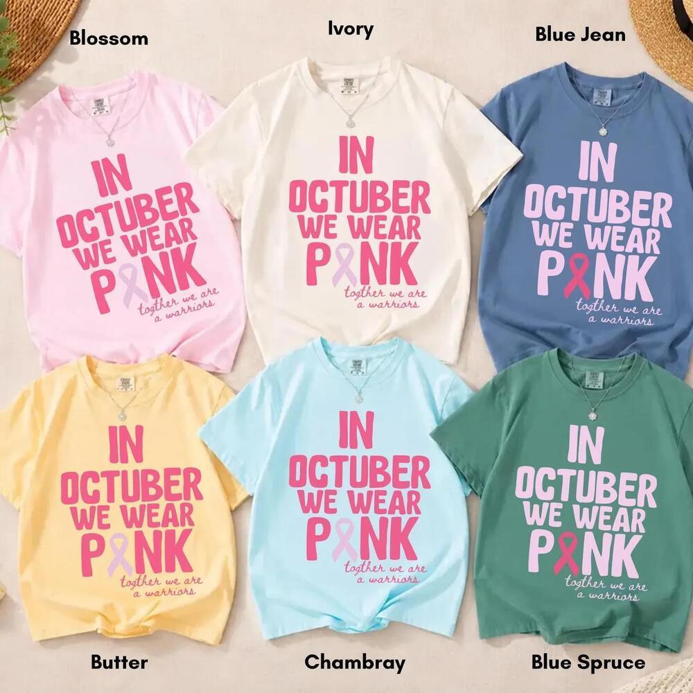 In October We Wear Shirt, S Ribbon Tee, Cancer Support Squad Gift